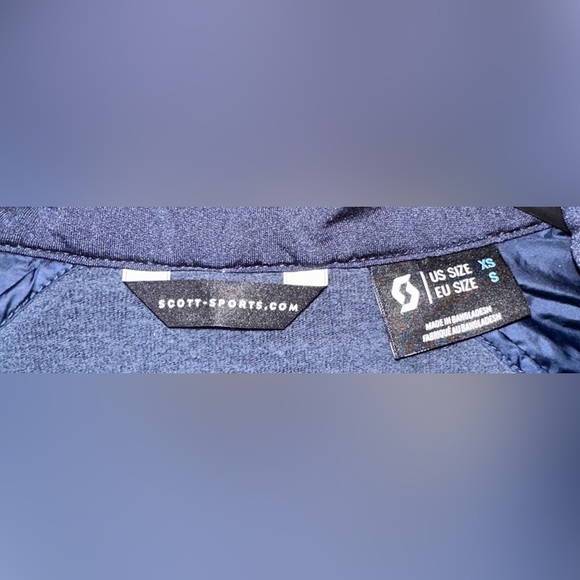 Scott Navy Blue Quilted Jacket with Hood Size S - Picture 11 of 12